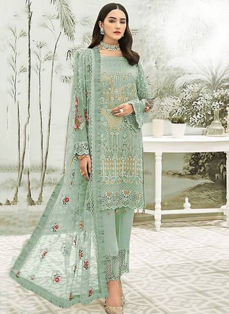 Sea Green Colour DINSAA SUIT DS120 COLOURS Fancy Festive Wear Designer Pakistani Suit Collection DS-120-A
